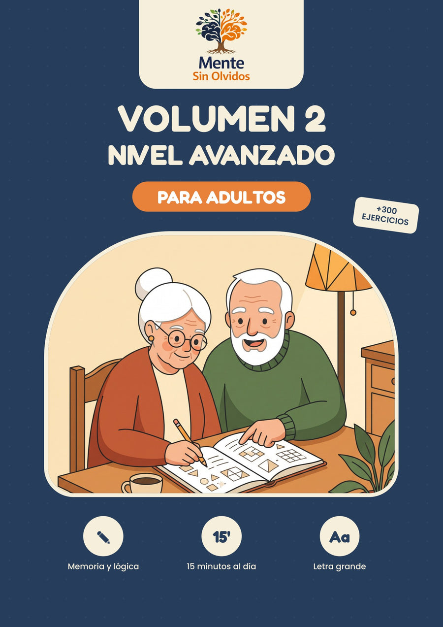 Portada Mente Sin Olvidos Volumen 2: 300 ejercicios más